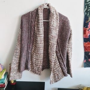 Moth Lilac Chunky Knit Woodhouse Cardigan Sweater - Lilac Lavender